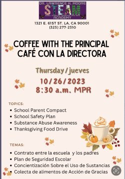 coffee with principal flyer